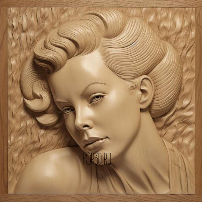 Lana Turner 4 stl model for CNC